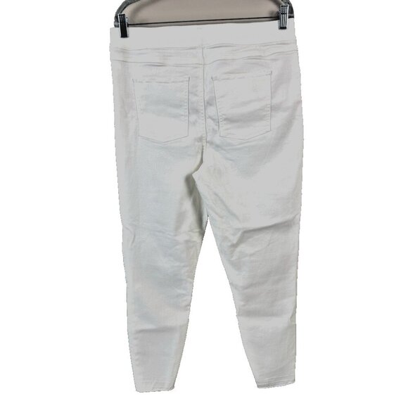 SPANX Shapewear Womens XLarge High‑Waisted White Raw‑Hem Denim Jeggings Slimming - Picture 2 of 8